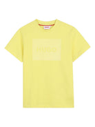 T-shirt per bambino Hugo Kids gialla con logo sul davanti G01200 544 Hugo KIDS 