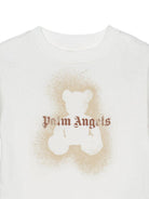 T-shirt per bambina Palm Angels Kids bianca con stampa teddy sul davanti PGAA002S26JER007 002 PALM ANGELS KIDS 
