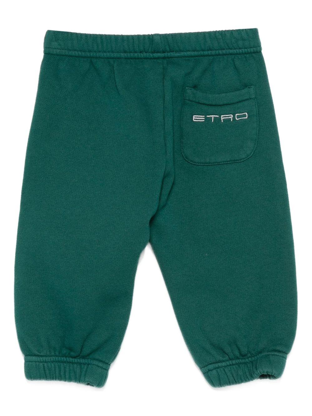 Pantaloni da tuta per neonato ETRO KIDS verdi con polsini elastici GX6560 Z3333 797 ETRO KIDS 