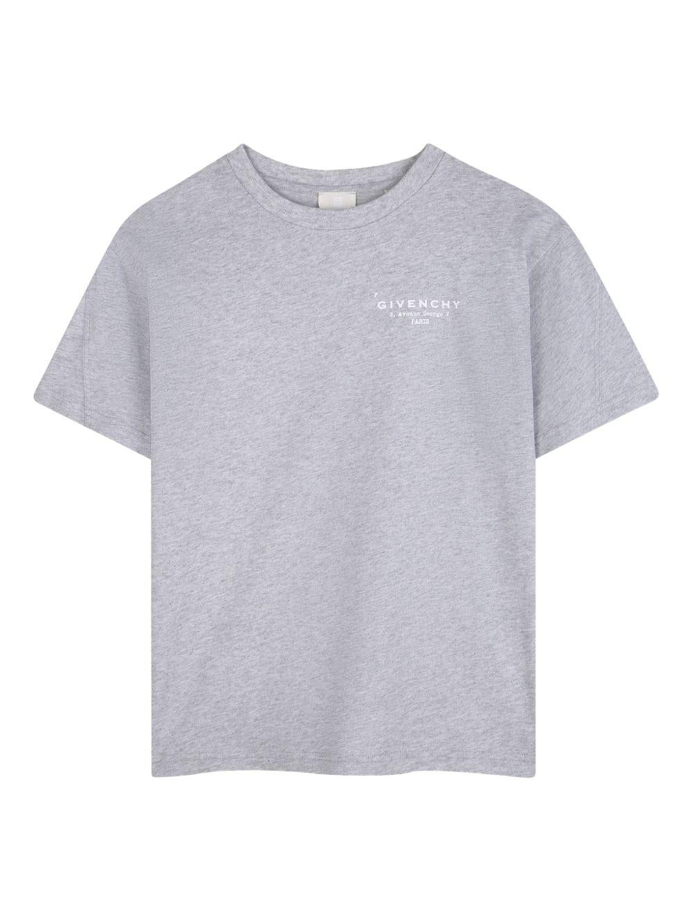 T-shirt per bambino Givenchy Kids grigia con stampa logo H31075 A01 GIVENCHY KIDS 