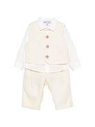 Abito per neonato Emporio Armani Kids beige con bottoni EB000902 AF21040 U1079 EMPORIO ARMANI KIDS 