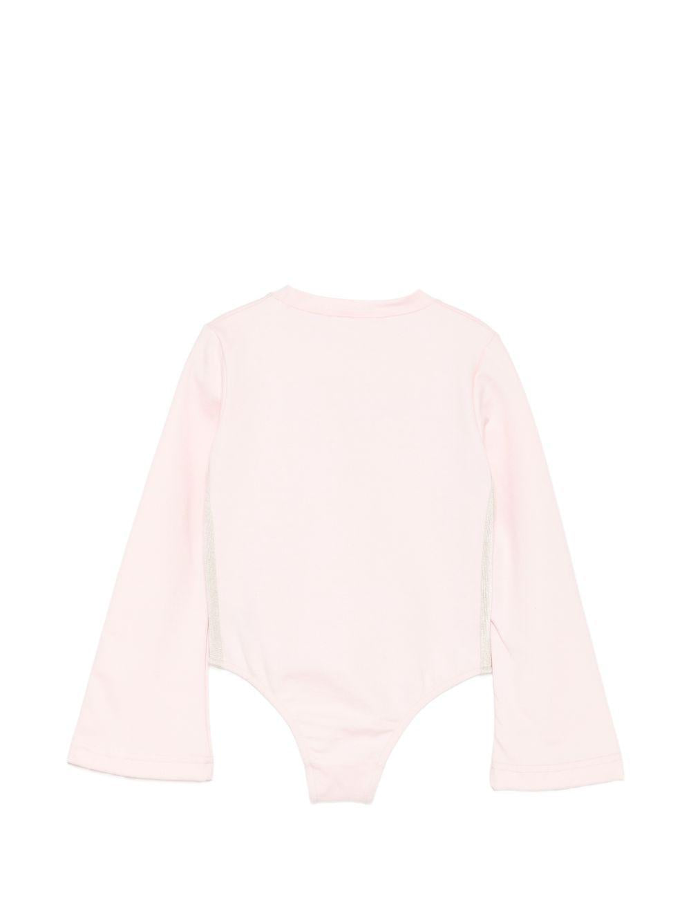 Body per bambina Palm Angels Kids rosa con maniche larghe F6PAJGBY042 042 PALM ANGELS KIDS 