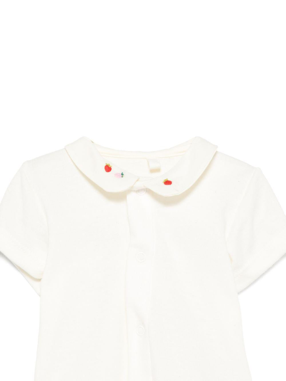 Tutina per neonati Petit Bateau bianca con colletto alla Peter Pan A0FSV 02 PETIT BATEAU KIDS 