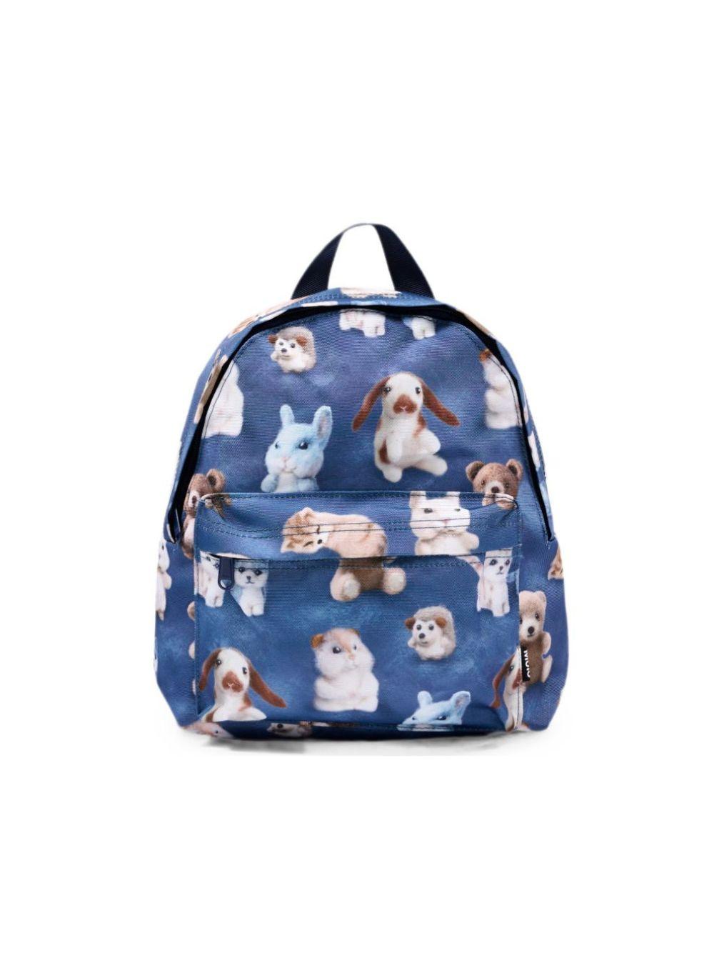 Zaino per bambini Molo Kids blu con stampa animaletti 7W26V204 5936 MOLO KIDS 