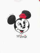 Felpa per bambina Monnalisa bianca con Minnie Mouse 19F630NP 6004 0001 MONNALISA 