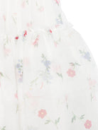 Gonna a fiori per bambina Monnalisa bianco con design slip-on 71E700 5657 0184 MONNALISA KIDS 