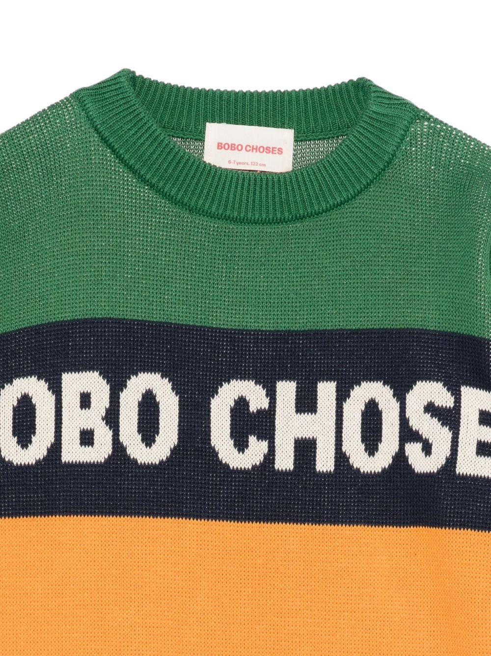 Maglione per bambino Bobo Choses multicolore con logo sul davanti B225AC109 991 BOBO CHOSES 
