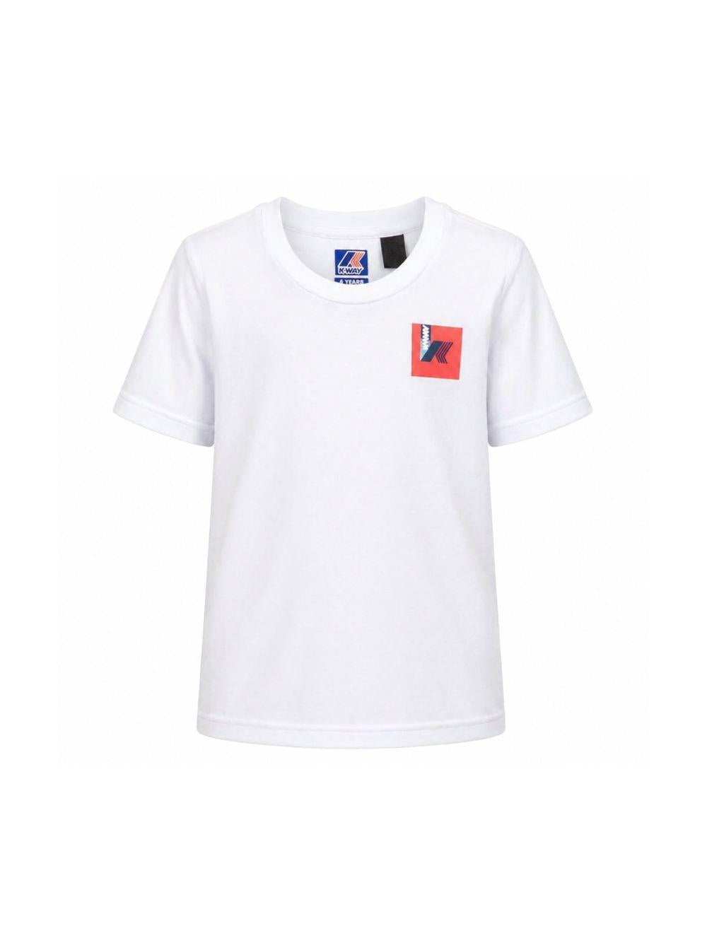 T-shirt per bambino K Way Kids bianca con stampa grafica K3148NW 001 K-WAY KIDS 