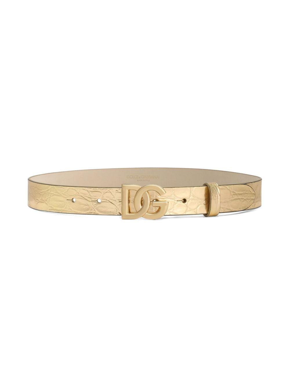 Cintura per bambina Dolce & Gabbana Kids oro con fibbia con logo EE0068 AC459 8H944 DOLCE & GABBANA KIDS 