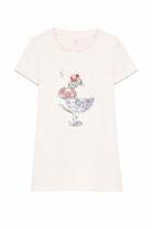 T-shirt per bambina Konges Slojd rosa con applicazione con paillettes KS104804 BUTTERCREAM KONGES SLOJD KIDS 