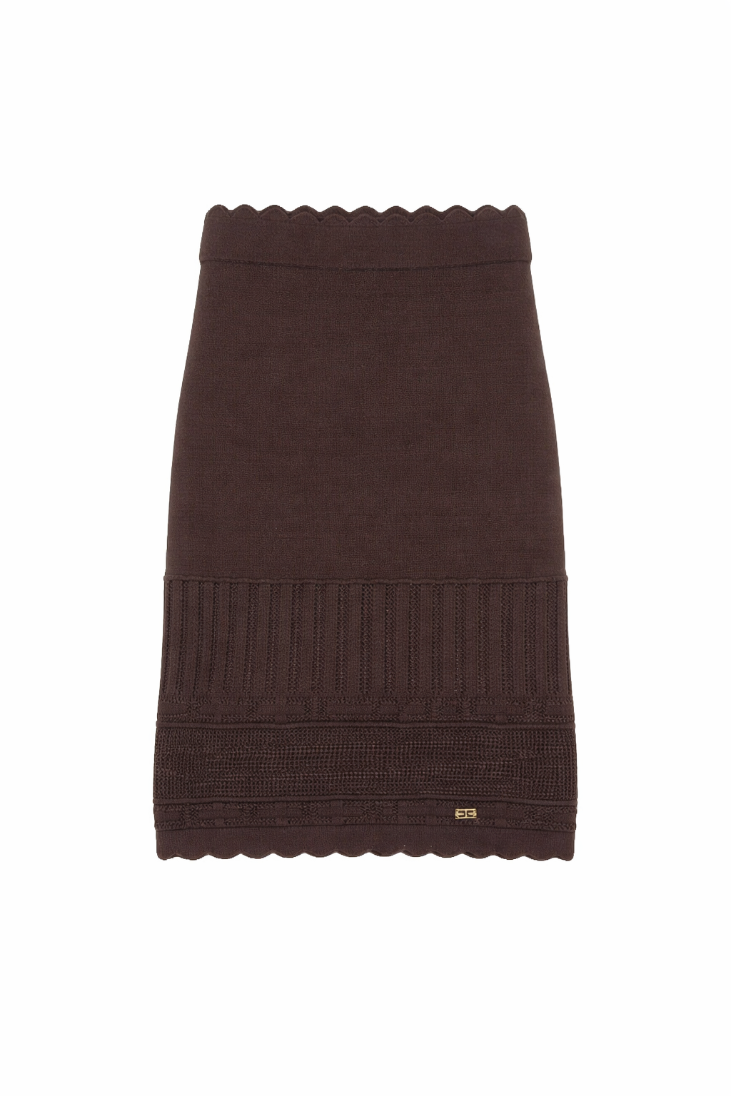 Gonna per bambina Elisabetta Franchi La Mia Bambina marrone in maglia EFGO209CFL109 6028 ElISABETTA FRANCHI KIDS 