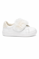 Sneakers per bambina Monnalisa bianche con dettaglio in tulle 83G012 7715 0001 MONNALISA KIDS 
