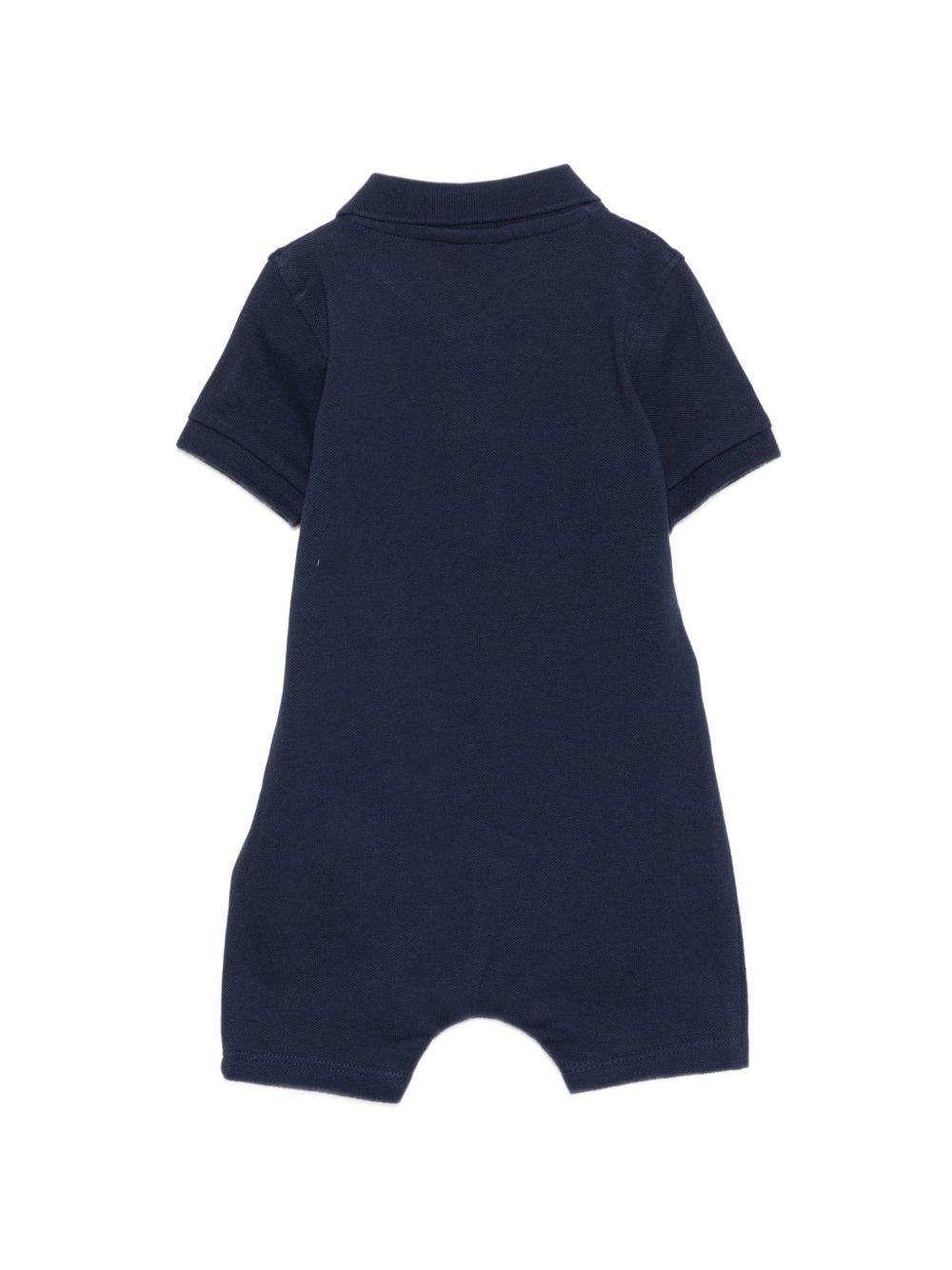 Tutina per neonato Boss Kids blu con dettaglio applicato J53033 849 BOSS KIDS 