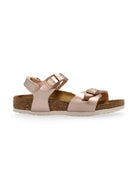 Sandali Rio per bambina Birkenstock Kids rosa con soletta in pelle con logo 1029535 COPPER BIRKENSTOCK KIDS 