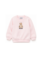 Felpa per neonata Moschino Kids rosa con motivo Teddy Bear MUF06ILCA40 50209 MOSCHINO KIDS 