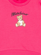Felpa per neonata Moschino Kids fucsia con stampa orsetto MDF033LCA40 50541 MOSCHINO KIDS 