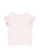 T-shirt Malalia per bambina Louise Misha rosa con dettagli in pizzo GRI-S26-T0299 BLUSH LOUISE MISHA 