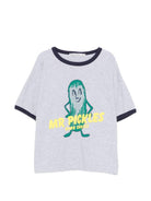 T-shirt per bambino Bobo Choses grigia con stampa grafica Mr. Pickles B126AC018 041 BOBO CHOSES KIDS 