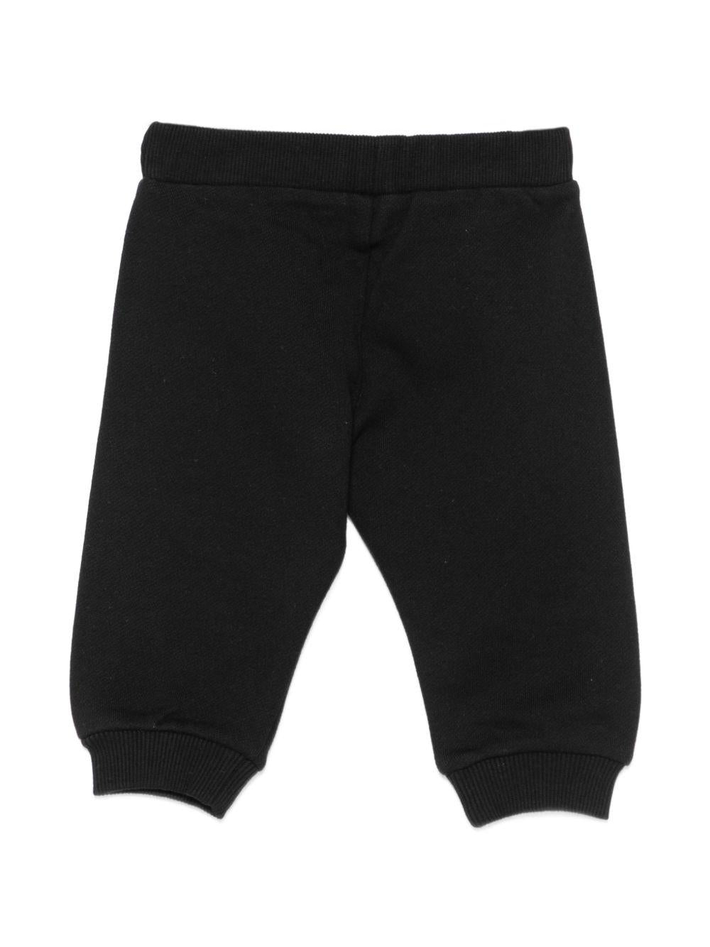 Pantaloni per neonati Balmain Kids neri con logo sul davanti BY6610 Z3183 930BC BALMAIN KIDS 