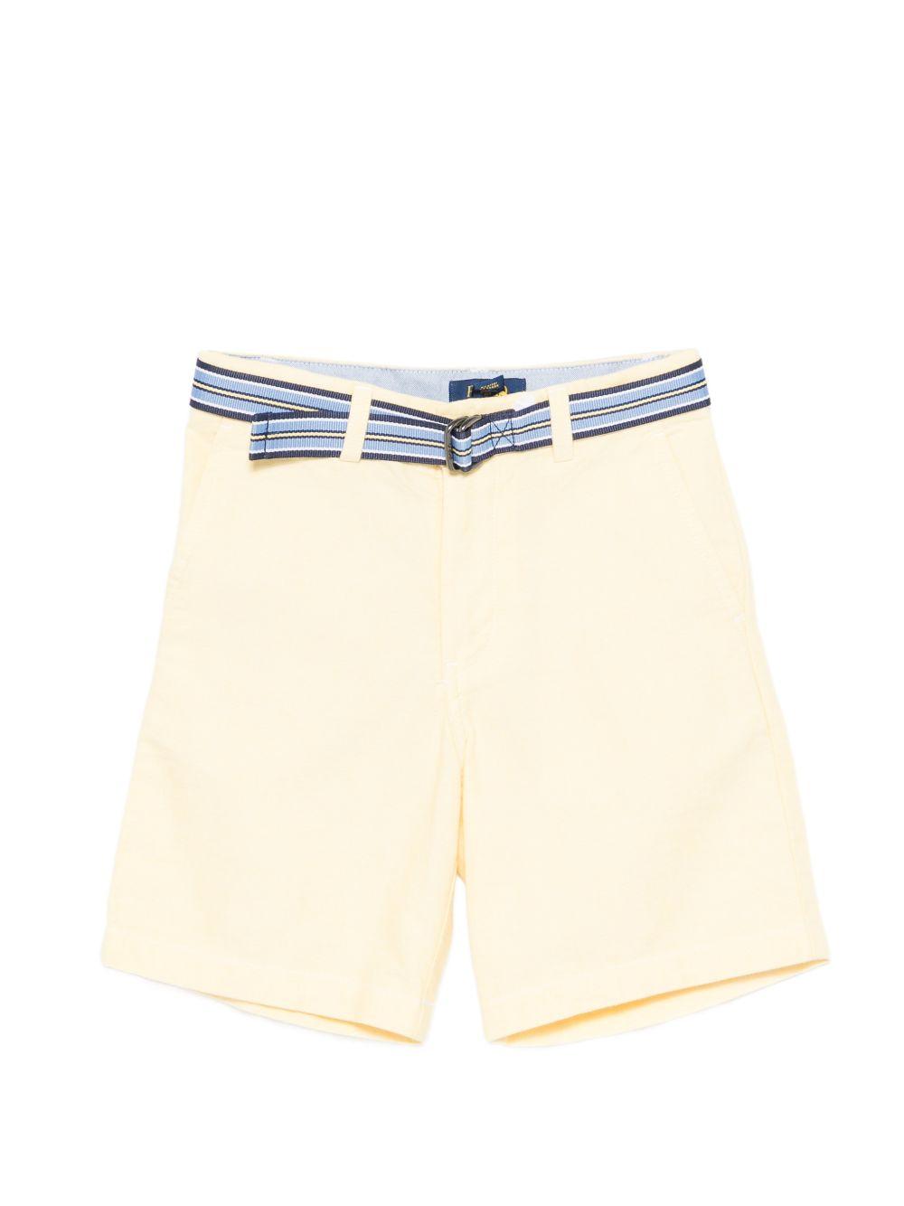 Shorts per bambino Polo Ralph Lauren Kids giallo con cintura a righe 322963291 501 Ralph Lauren kids 