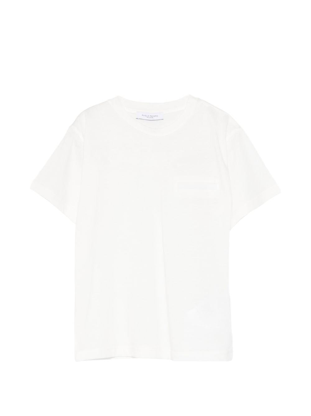 T-shirt per bambino Paolo Pecora Kids bianco con taschino PP4213 GESSO PAOLO PECORA KIDS 