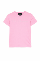T-shirt per bambina John Richmond Junior rosa con dettaglio logo RGP26017TS PINK BEGONIA JOHN RICHMOND KIDS 