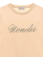 T-shirt con ricamo per bambina Moncler Enfant rosa con orlo dritto K19548C0001689AT9 51N MONCLER KIDS 