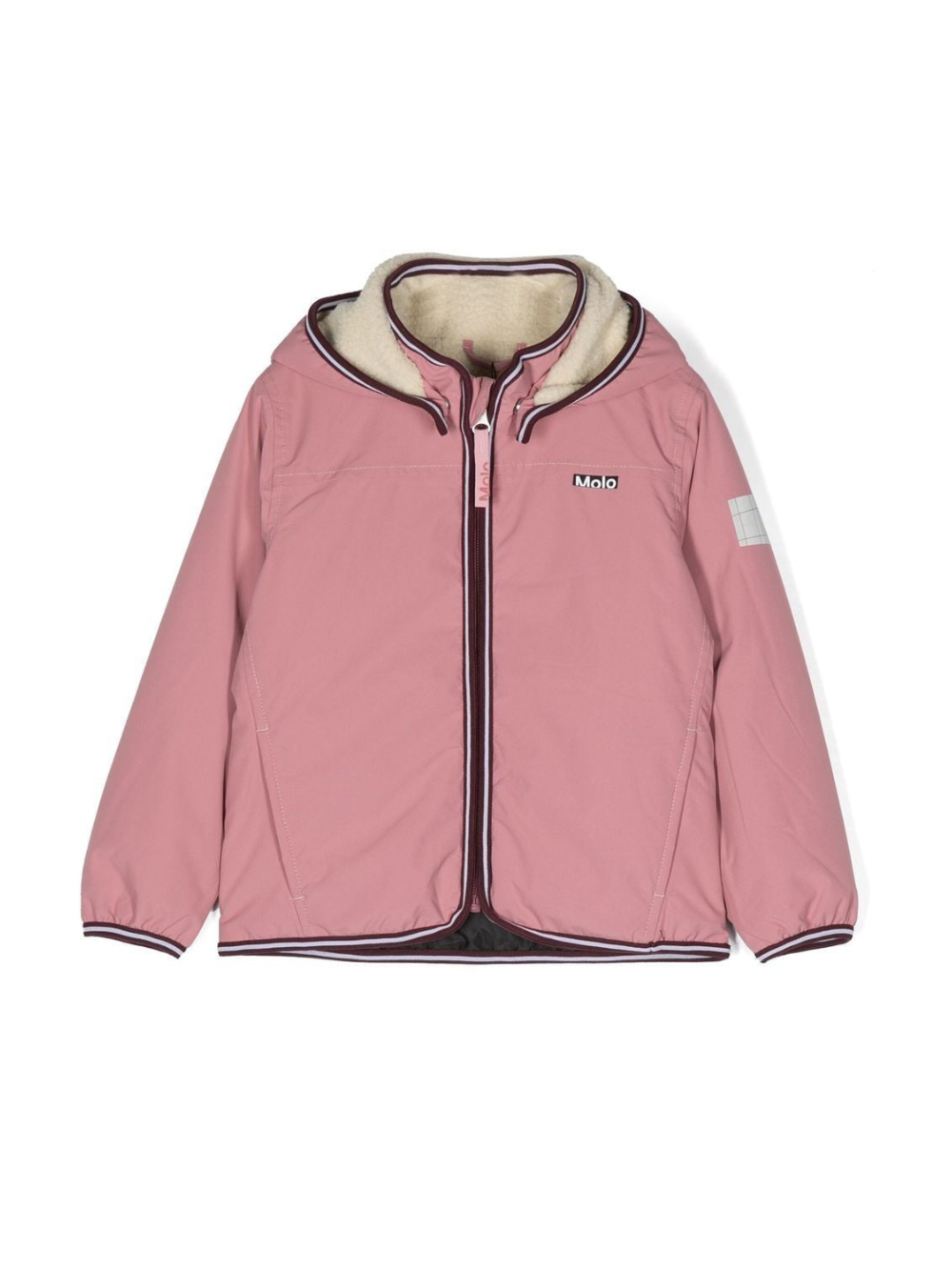 Giubbino impermeabile per bambina Molo Winner rosa con cappuccio 5NOSM308 8544 MOLO 