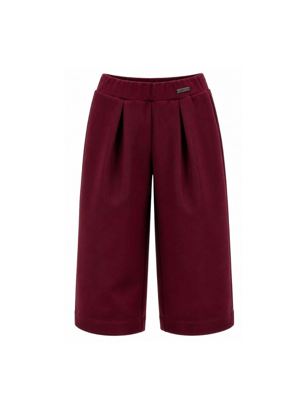 Pantaloni per bambina Monnalisa Kids rossi con trama in twill 17H401 8300 0069 MONNALISA KIDS 