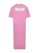 Abito con logo per bambina MSGM Kids rosa con stampa sul retro S5MSJGDR077 MS003 MSGM KIDS 