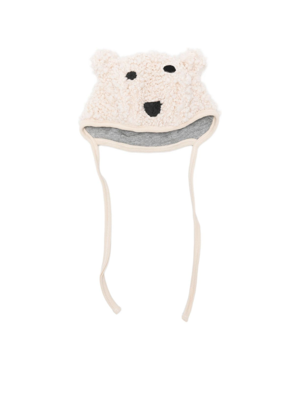 Cappello per neonati Molo beige con motivo a faccia d'orso 7W25T202 5553 MOLO KIDS 