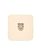 Coperta per neonati Moschino Kids beige con dettaglio Teddy Bear MUB00OLCA40 20404 MOSCHINO KIDS 