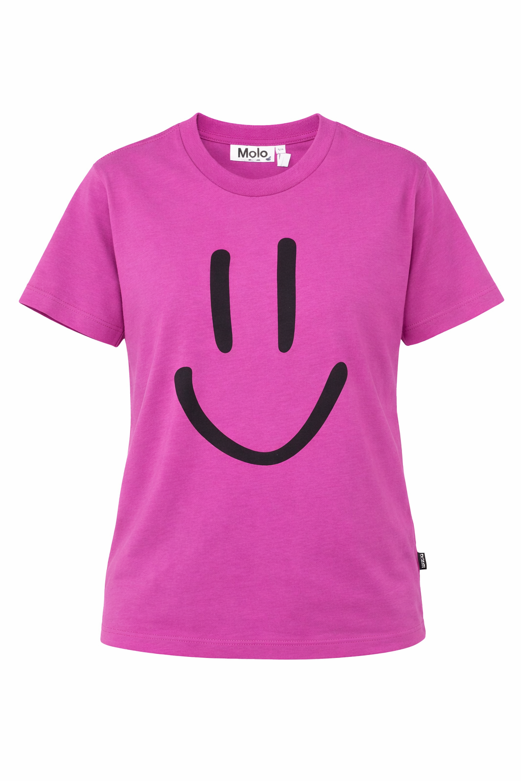 T-shirt per bambina Molo fucsia con stampa smile 6S26A201 5627 MOLO KIDS 