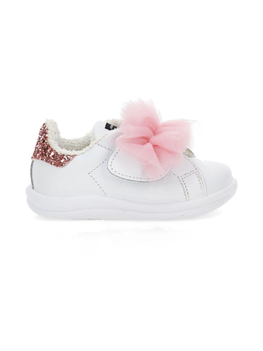 Sneakers per bambina Monnalisa rosa con dettaglio in tulle 83G012 7715 0190 MONNALISA KIDS 