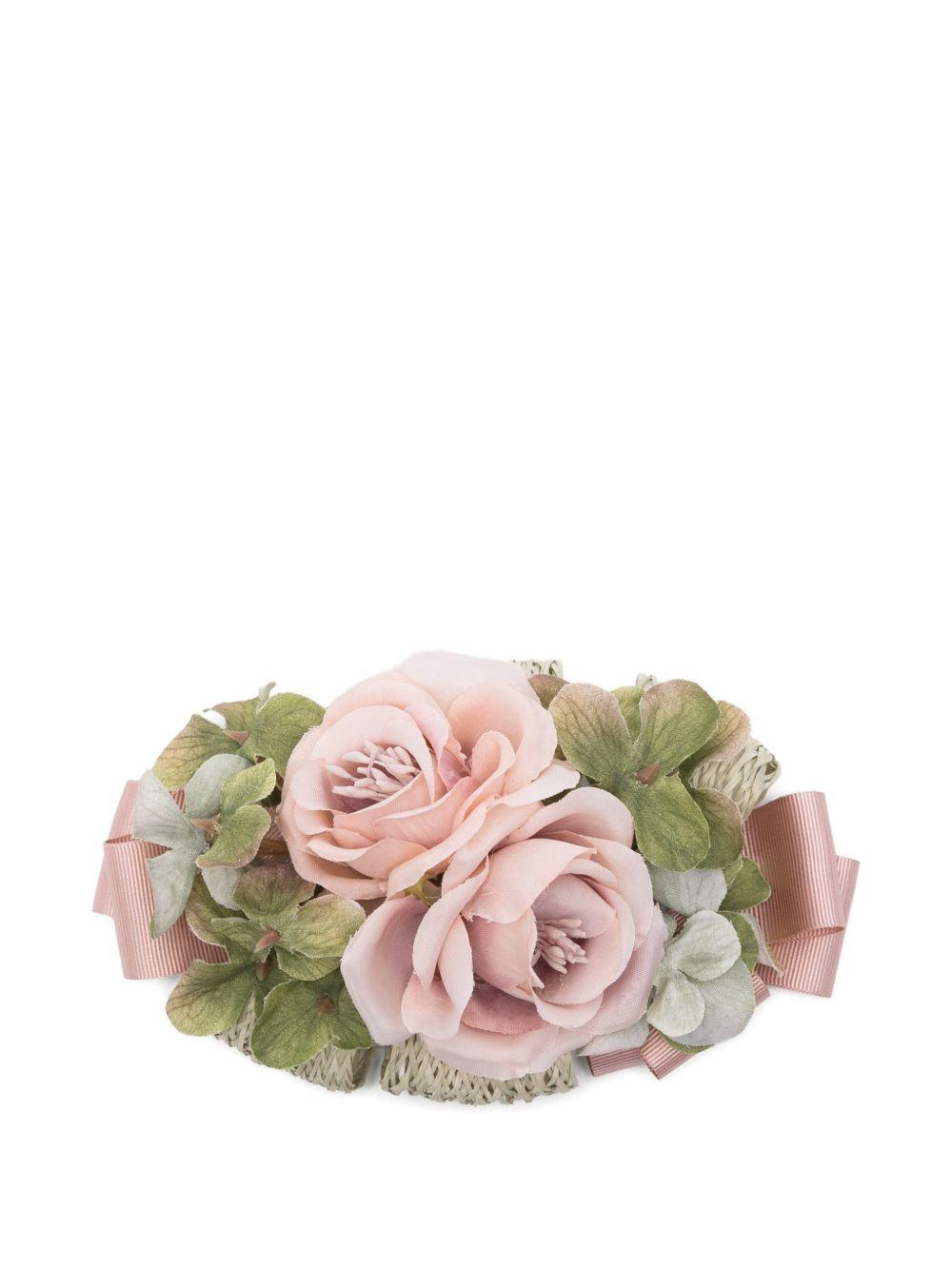 Fermaglio per capelli per bambina Colorichiari rosa con dettaglio floreale FL938543 AF778 83 COLORICHIARI KIDS 