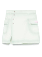 Minigonna denim per bambina Palm Angels Kids verde con passanti PGCU005S25FAB001 513B PALM ANGELS KIDS 