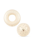 Set ciambella e pallone per la spiaggia per bambini Konges Slojd beige con fantasia a pois KS105094 NAVY DOT KONGES SLOJD KIDS 