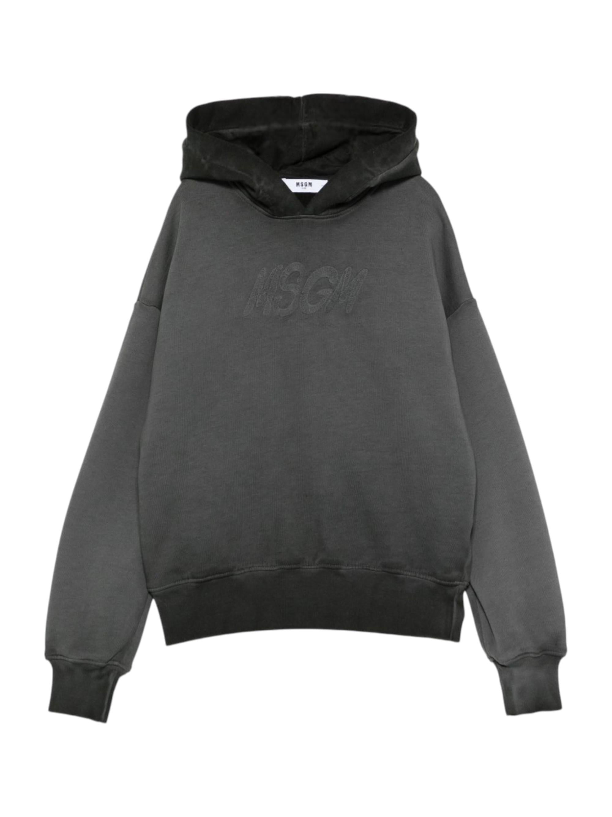 Felpa per bambino MSGM Kids grigia con cappuccio F5MSJUHS020 103 MSGM KIDS 
