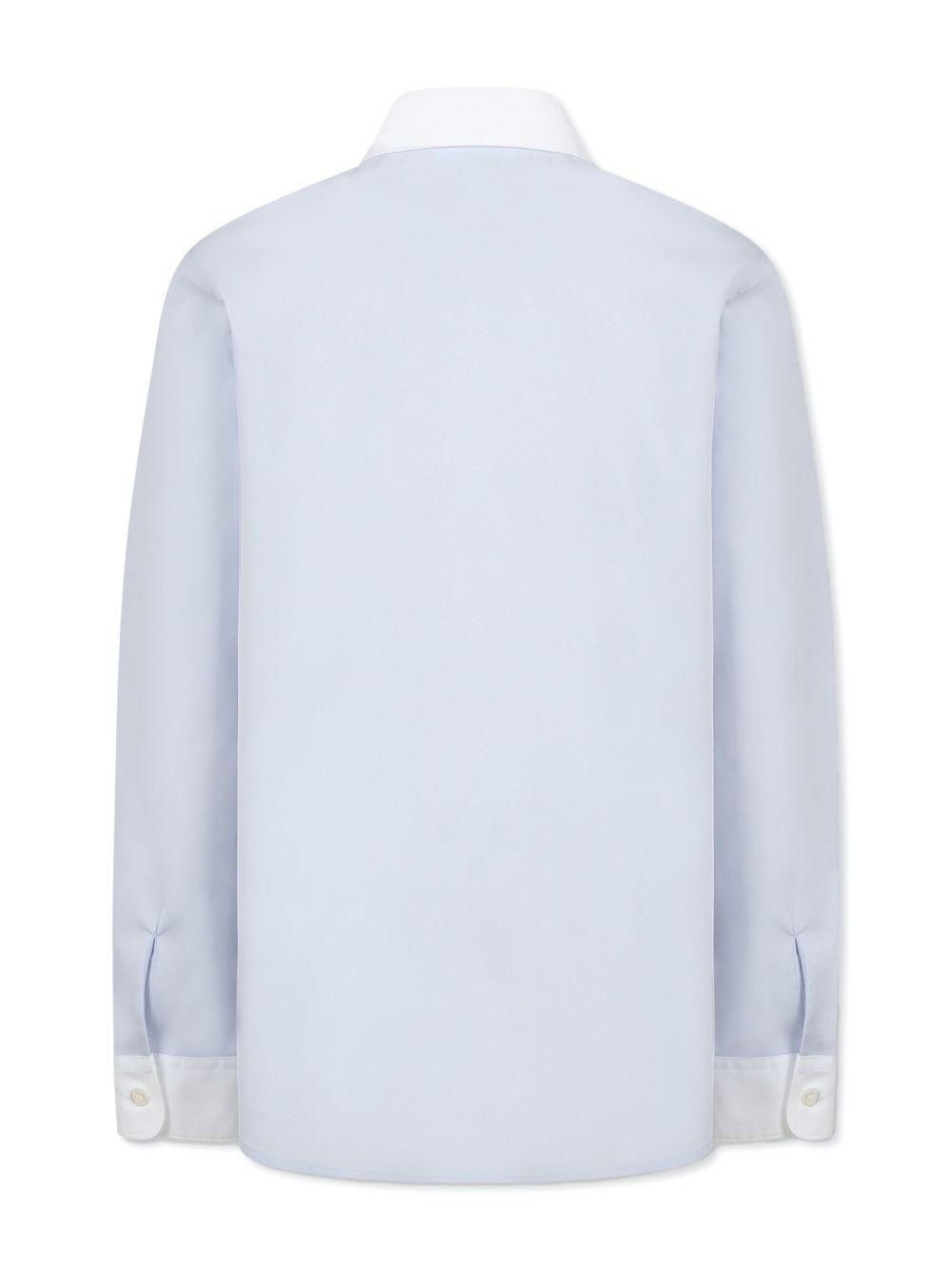 Camicia per bambino Gucci Kids azzurro con colletto a contrasto 805611 XWA3N 4052 GUCCI KIDS 