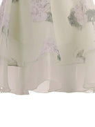 Gonna per bambina Monnalisa verde con stampa a fiori all-over 71G702 7652 0020 MONNALISA KIDS 