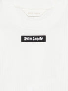 T-shirt per bambina Palm Angels Kids avorio con dettaglio logo PGAA017S26JER001 002 PALM ANGELS KIDS 