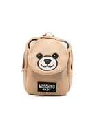Zaino per bambini Moschino Kids marrone chiaro con applicazione orsetto MUX05QLCA26 20351 MOSCHINO KIDS 