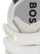 Scarpe primi passi per neonato Boss Kids bianco con motivo a pois J52831 10P BOSS KIDS 