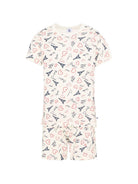 Pigiama per bambina Petit Bateau bianco opaco con motivo a cuore A0FV8 01 PETIT BATEAU KIDS 