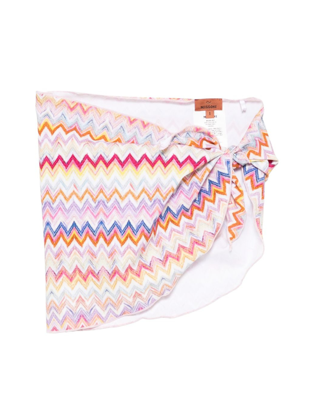 Pareo per bambina Missoni Kids multicolor con design a zig-zag MYCB09 Z3801 999 MISSONI KIDS 