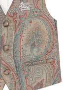 Gilet per bambnino Etro Kids beige con tasca a filetto sul petto GY2P42 U0257 999 ETRO KIDS 