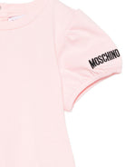 Set t-shirt e salopette per neonata Moschino Kids multicolore con stampa Teddy Bear sul davanti MDG01VLXE43 50209 MOSCHINO KIDS 