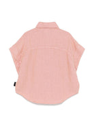 Camicia in lino per bambina Aspesi Kids rosa con colletto classico S25011CCL6000 336 ASPESI 