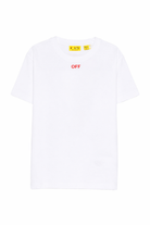 T-shirt per bambino Off-White Kids bianca con stampa grafica sul retro 44BAA002S26J006 110 OFF WHITE KIDS 