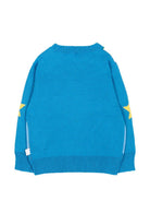 Maglione per neonato Stella McCartney Kids blu con maglia intarsiata TZ9300 Z3622 999 STELLA McCARTNEY KIDS 